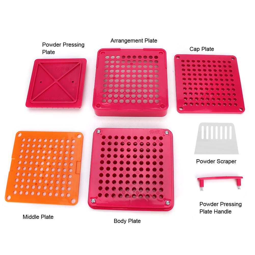 100 Holes Capsule Filler Plate Manual Capsule Powder Filling Machine Board Tool for Size 0#