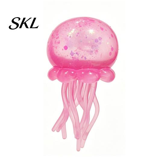 Lemon Stress Relief Toy Transparent Squeeze Toy, Jellyfish Ice Cream Reduction Soft Clear Cube Sensory for Kids Adults