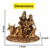Shiva Parvati Ganesh Idol Shiv Parivar Murti Statue Sculpture - Lord Shiva Idols Family Sitting On Nandi Showpiece Figurine