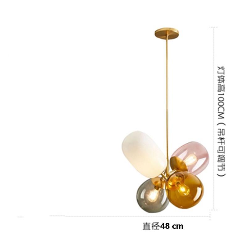 

Скандинавские цветные шары из стекла Светодиодные подвесные светильники Милые светильники для детской комнаты, спальни, столовой, осветительные приборы, декор