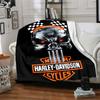 1pc Harley-Davidson Blanket, Gift, for Men and Women, Soft Blanket, Good for Sofa Bed Couch Travel, Lightweight Flannel Blanket