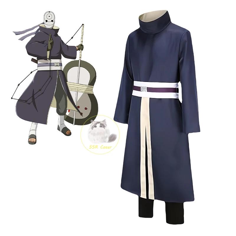 Bilibili Anime Tobi Uchiha Obito Cosplay Costume Uchiha Obito Uniform Mask Carnival Halloween Party Costumes Outfit for Adult