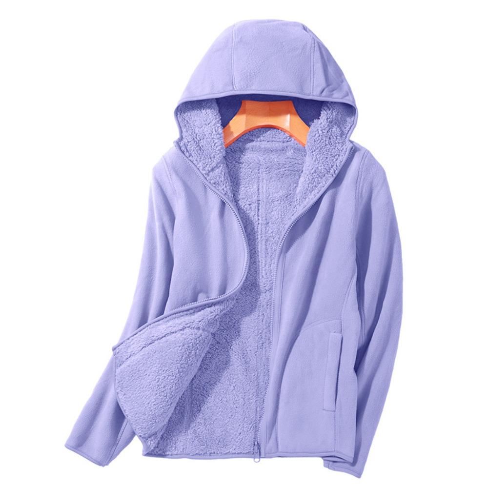 Autumn and Winter Coral Fleece Hooded Fleece Fleece Fleece Jacket Women's Warm Thickened Outdoor Jacket Liner