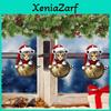 Car Interior Decoration Keychain With Tiger Wearing Christmas Hat Design Acrylic Pendant For Travel And Home
