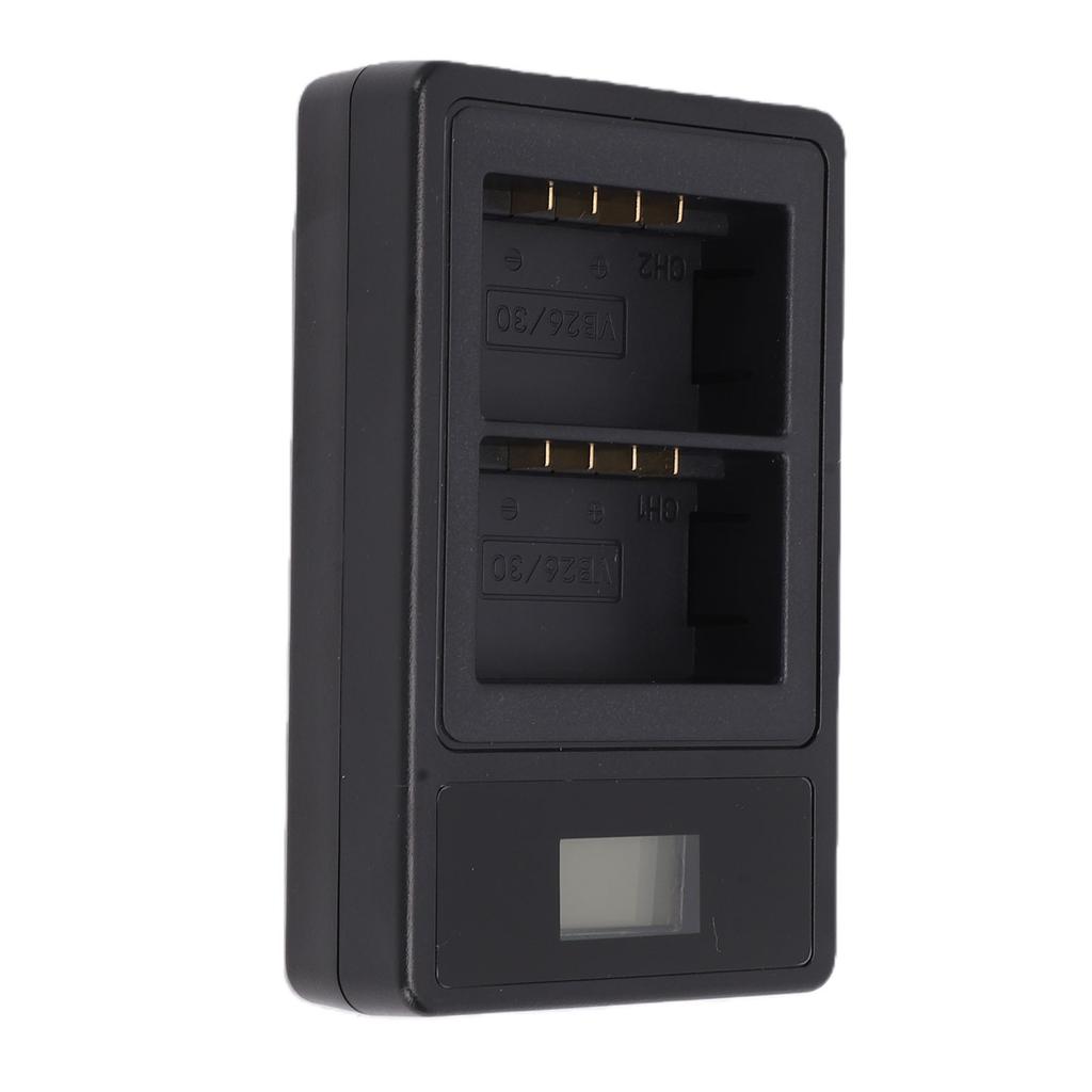 Camera Flash Charger Fit for VB26 VB26B VB30 Battery 5Wx2 Camera Flash Dual Battery Fast Charger with Smart Display
