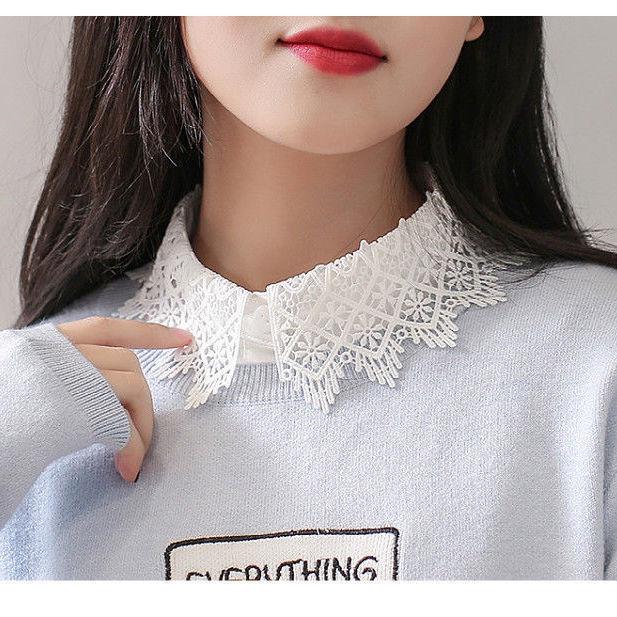 Girls' Lace Stand-Up Frill Collar: Autumn & Winter Versatile Decorative Shirt Layer 