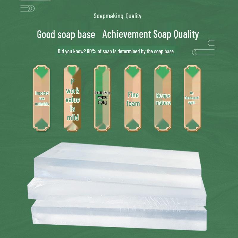 High-Quality Transparent Goat Milk & Plant-Based Handmade Soap Base with Essential Oils