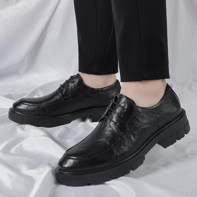 FashionPlatform Mens Dress Shoes Fashion Men's Business Casual Shoes Brown Black Genuine Leather Oxfords Shoes Zapatos De Hombre
