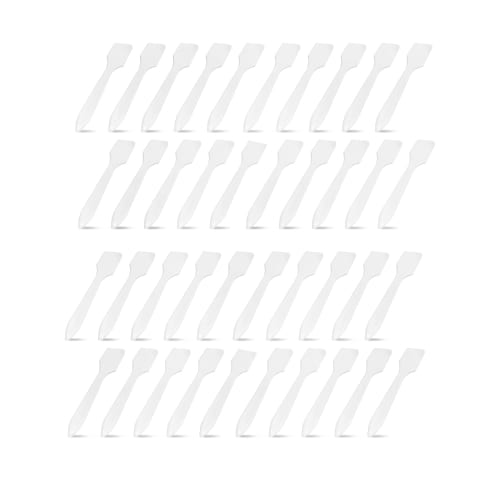 YFFSFDC Disposable Cream Spatulas, Cosmetic Spoons, for DIY, Home Use, Travel, and Cosmetics, 8.2*1.5cm (Pack of 100)
