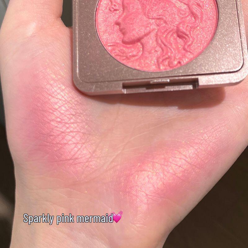 CDE Lively Girl Monochrome Blush & Nude Makeup Shimmer Palette - Natural Whitening, Contouring, Highlighting, and Rouge.