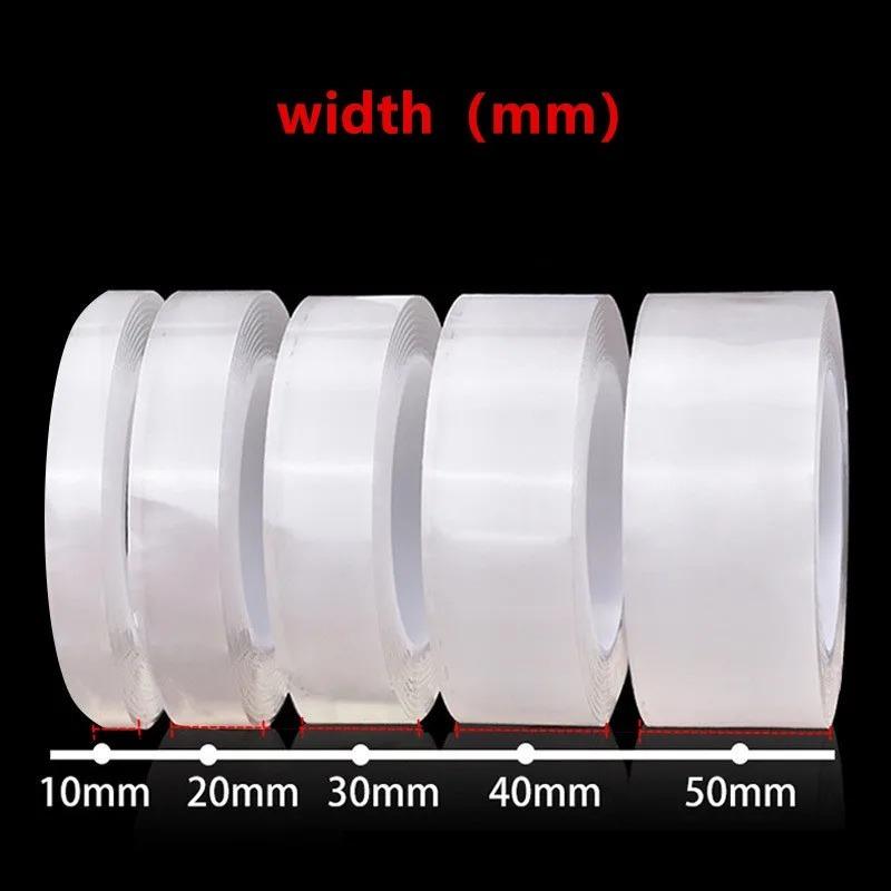 1/3/5m Nano Tape Double-Sided Adhesive Tape Traceless Waterproof Tape for Bathroom Kitchen Sink Tap Gel Sticker