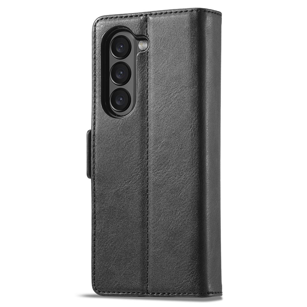 LC.IMEEKE For Samsung Galaxy Z Fold5 5G RFID Blocking Phone Case Wallet PU Leather Stand Cover