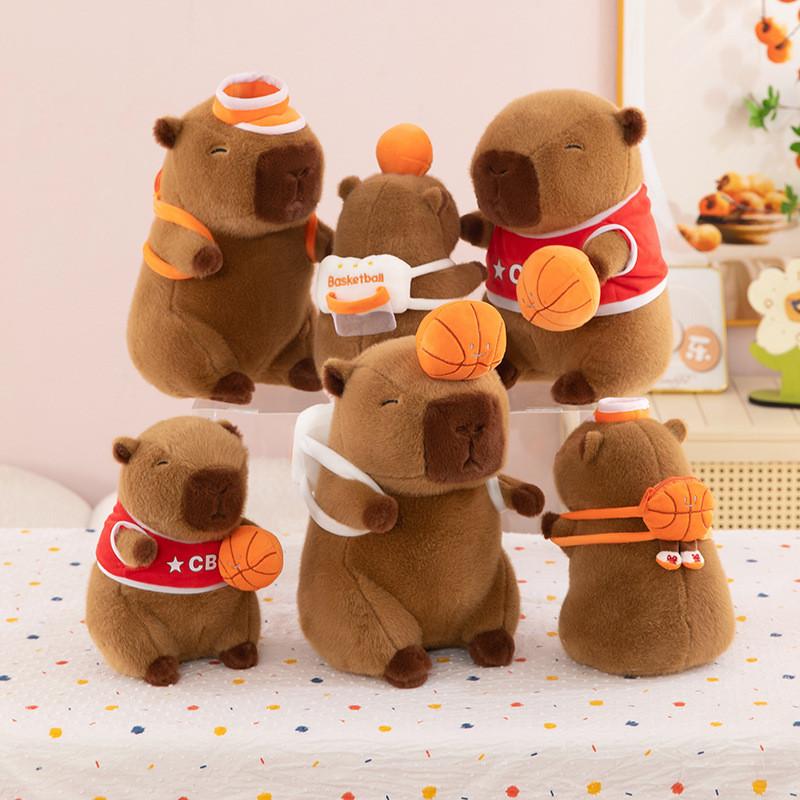 Plüsch Cartoon Capybara Spielzeug Kurze PP Baumwollfüllung Geburtstagsfeier Puppen Gastgeschenke