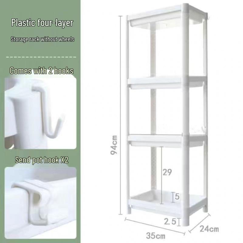 Bathroom & Kitchen Corner Shelf Storage Cart