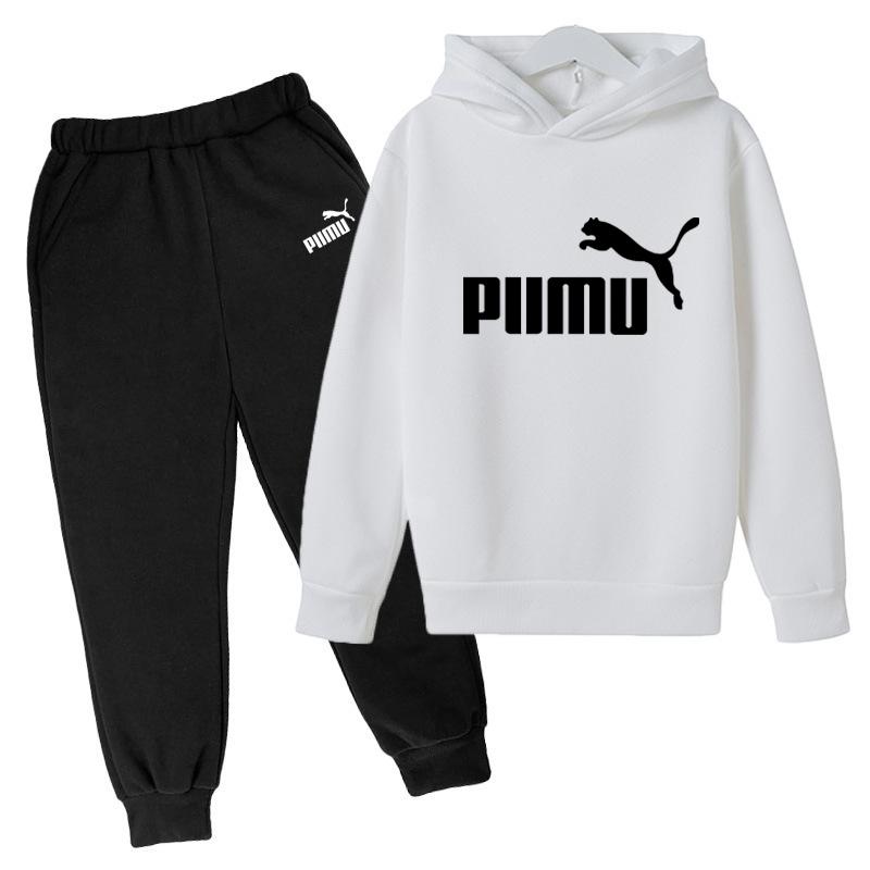 Modrá Dětská Podzimní Jarní Móda 2ks Mikina+Kalhoty Sportovní soupravy 3-13 let Chlapci Dívky Běžné outfity Tepláky Dětské Soupravy oblečení