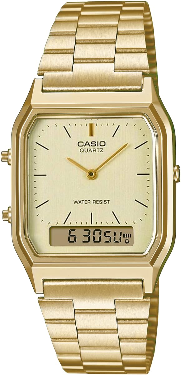

Часы CASIO Quartz Vintage Series Unisex Dual Time Gold Overseas Model [Casio] ANA-DIGI AQ-230GA-9DMQ [Товар]
