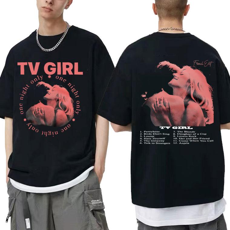 Cults TV Girl One Night Only Graphic Print T-shirt Unisex Vintage Tees Unisex Γυναικείο Casual Oversized T-shirt Unisex Βαμβακερό T-shirt