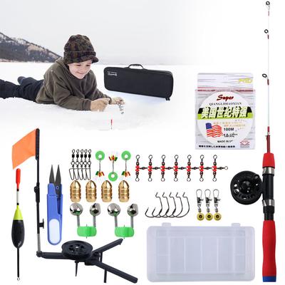 Ice Fishing Rod and Reel Line Set Winter Outdoors Sports Fishing Tool Full Fishing Set
