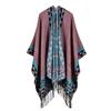 Women's rhombus tassel lengthened hot-selling imitation cashmere shawl can be used on both sides, thickened cape