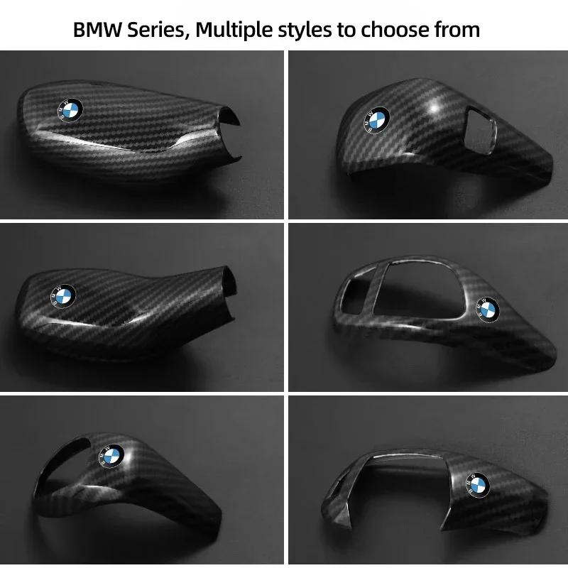 Car Gear Shift Handle Sticker Carbon Fiber Pattern Protective Cover For BMW M X1 X2 X3 X4 X5 X6 X7 E30 E39 E46 E60 E61 E90 E70