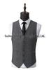 Men's Slim Fit Herringbone Three-Piece Suit for Business, Banquets, and Weddings