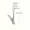 4 Pcs Stainless Steel Long Tail Clip with Hooks Metal Hanger Clips Clothes Pins for Hanging Outdoor Kitchen Office