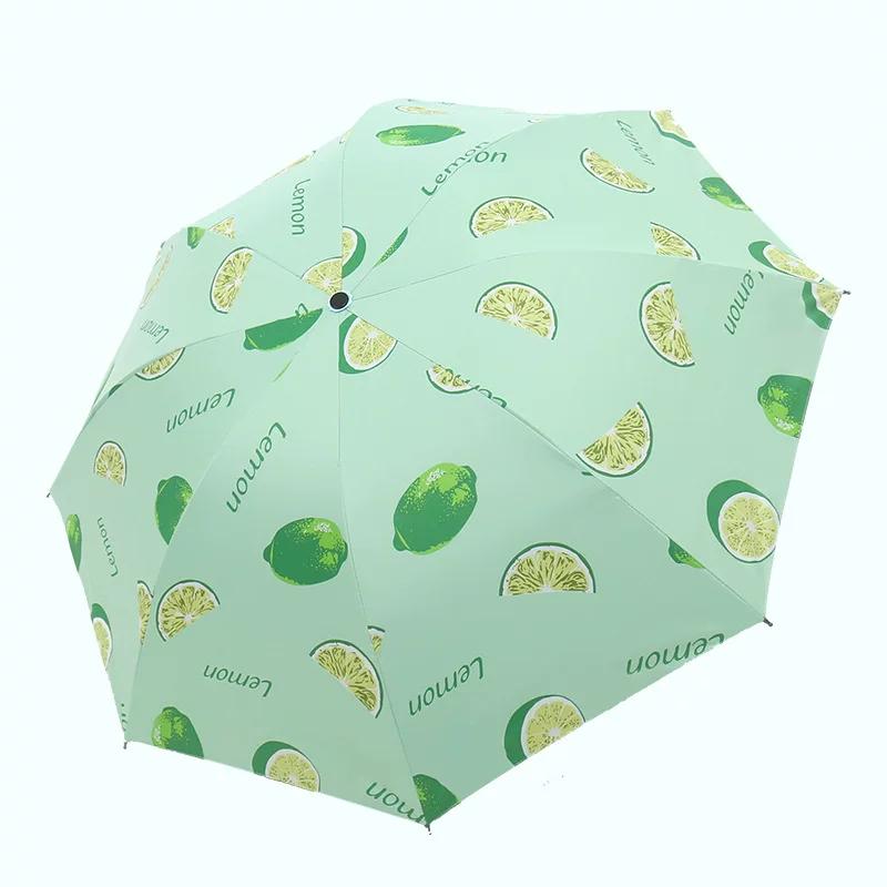 Sun Umbrella for Women, Compact and Portable, Dual-Use for Sun and Rain, Capsule Style, Fresh Design, Black Coating Sunshade Umbrella