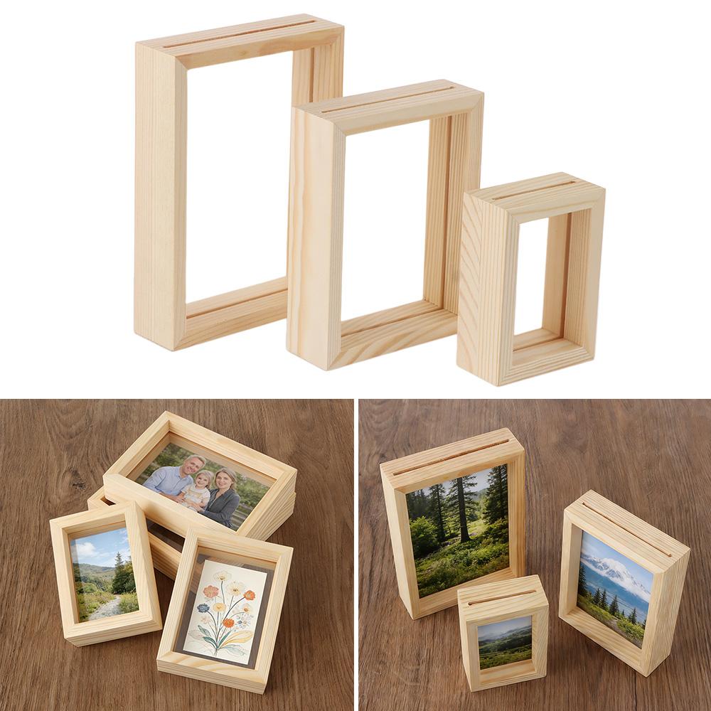 DIY Art Wedding Decor Wooden Vintage Picture Holder Photo Frame