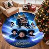Michael Jackson Muster Runder Teppich, Innen-/Außenmatte, für Picknick, Spielzimmer, Schlafzimmer, Büro, Wohnzimmer, Heimdeko Teppich, Geburtstagsgeschenk