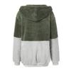 Women's Color Block Pullover Hoodie Half Zip Sherpa Fleece Sweatshirt Long Sleeve Casual Warm Outerwear
