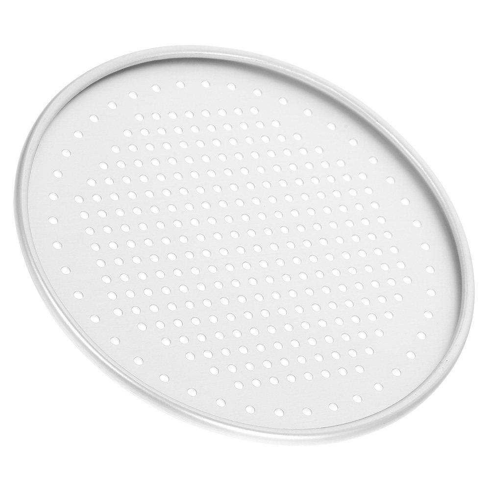 Thickened Perforated Aluminium Pizza Pan Round Baking Tray for Crispy Pizza Cake Steamed Buns Oven Use Nonstick Easy Clean 29X29X0.6CM