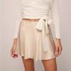 Satin Midi Skirt: High Waist, Elastic, Solid Color Women's Skirt Available In Stock