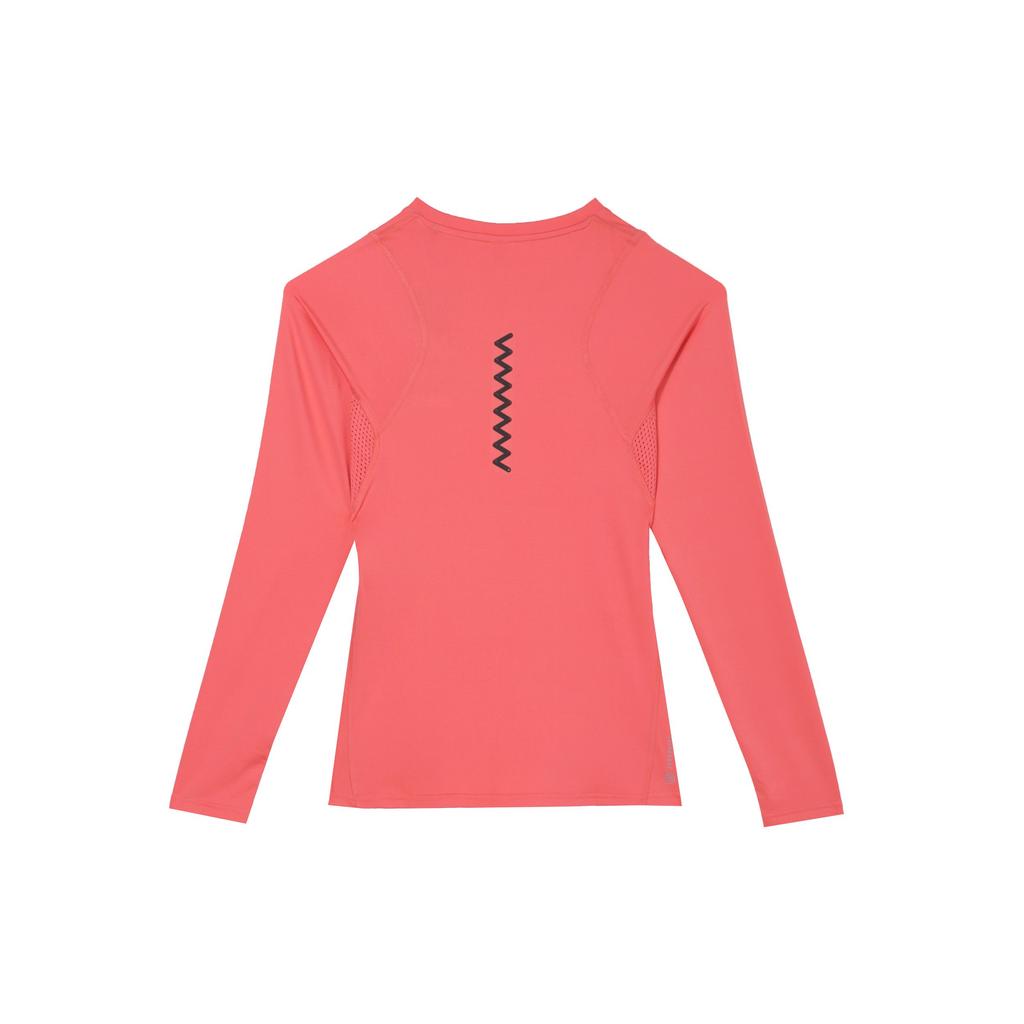 Adidas Logo Print Round Neck Long Sleeve T-Shirt Women Tops Vortex-Fluorescent-Red HD0645