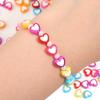 100pcs/lot 8mm Colored Acrylic Beads White Heart Shaped Spacer Beads For DIY Exquisite Bracelet Earrings Gift Supplies Wholesale