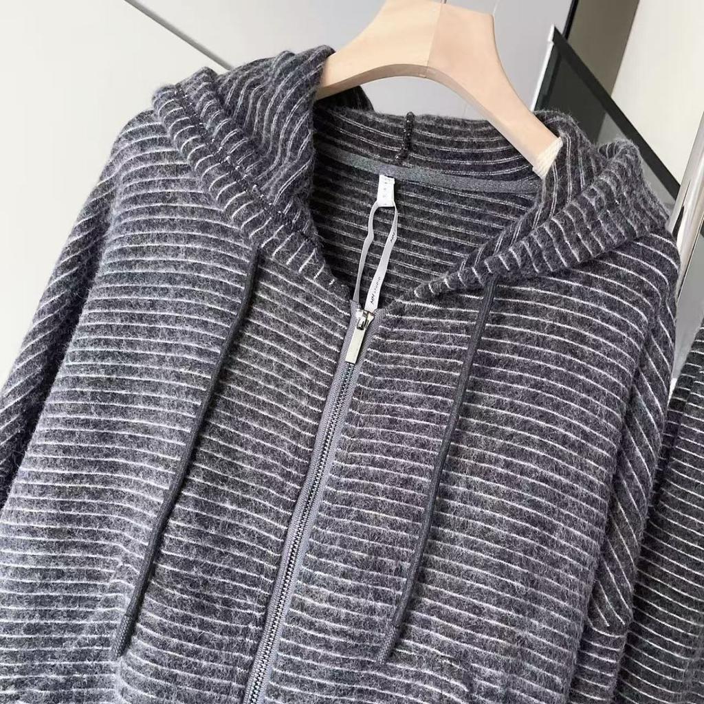 Conjuntos de Trajes para Mujer Talla Grande Pantalones Abrigo con Capucha Engrosado Top Pantalones Largos Traje de Dos Piezas Oversize 2PC