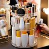 3 Tiers Makeup Organizer 360 Rotating Storage Makeup Display Case Large Capacity Cosmetic Storage Display Box Clear for Bathroom