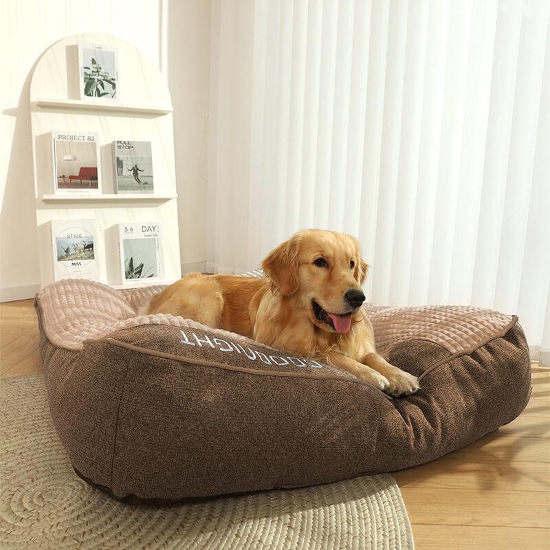 Four Seasons Large Dog Sleeping Pad - Removable, Washable Pet Mat with Crushed Sponge Filling