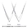 [Petit Jewel YU-NA] V-Line Necklace, Stainless Steel 316L, Couple Gift, Anniversary, Christmas, V LINE NECKLACE (S Size, Silver Color (with Stone))