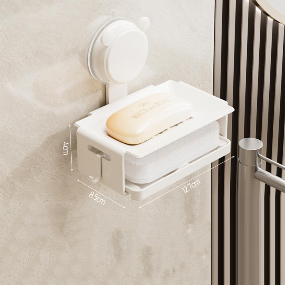 Punch-free Soap Holder Aluminum Alloy Soap Rack Creative Storage Shelf  Kitchen Bathroom Organizer