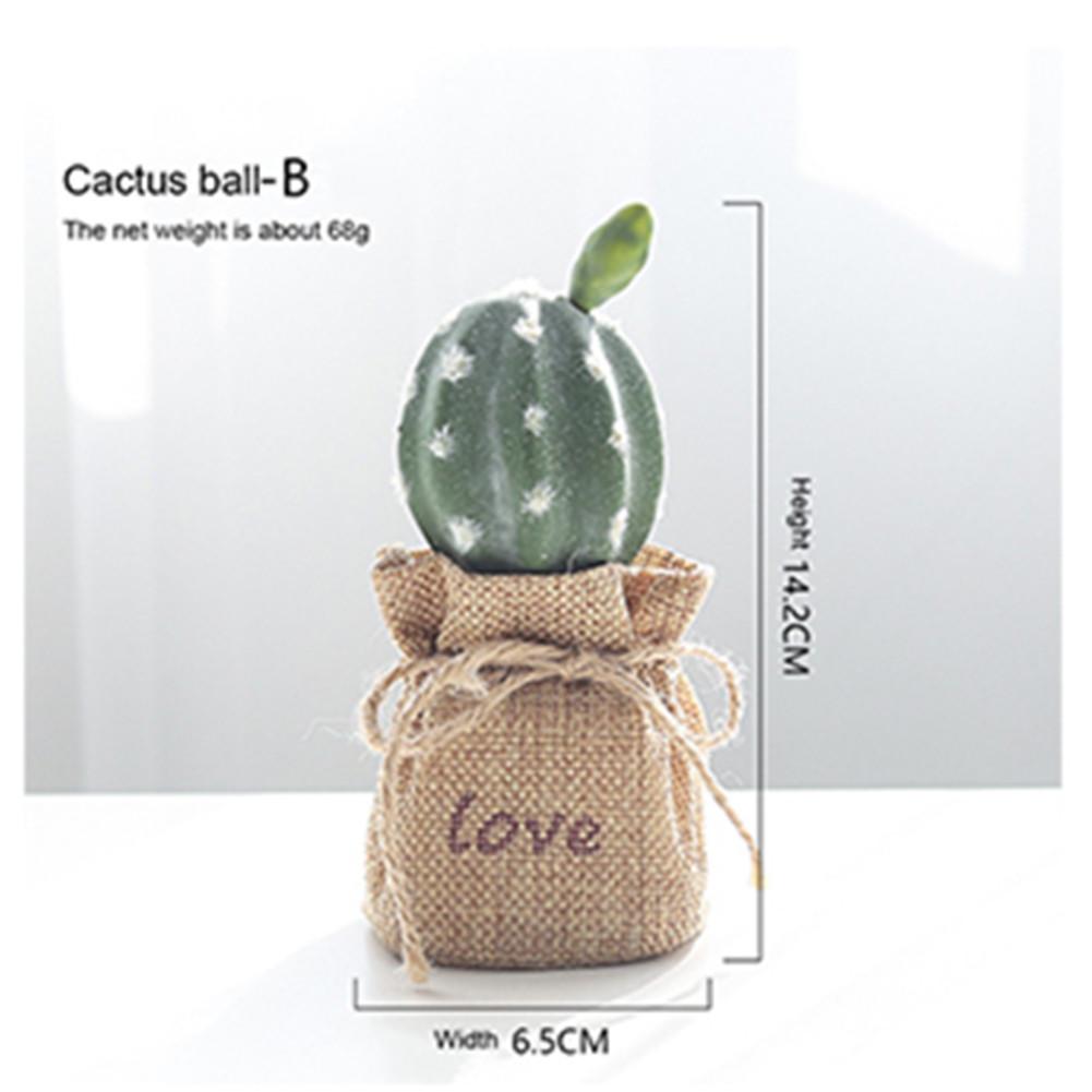 Креативные Декоративные Настольные Горшечные Растения Мини-Кактусы Искусственные Украшения Любовь Милый Кактус Растение Декорации Cactus ball B
