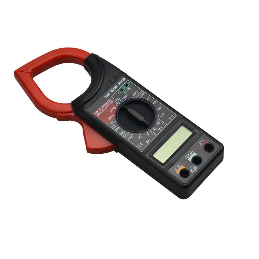 Auto Polarity Display Clamp Meter Multimeter Ohmmeter W/ Temperature Measurement