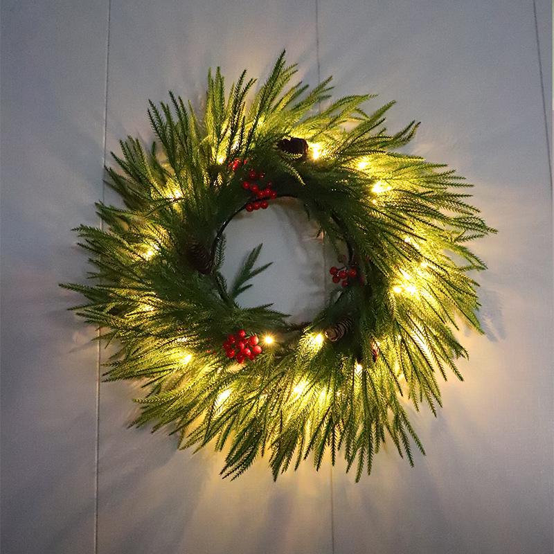 2.7m Lighted Christmas Rattan Garland for Store Displays and Escalators