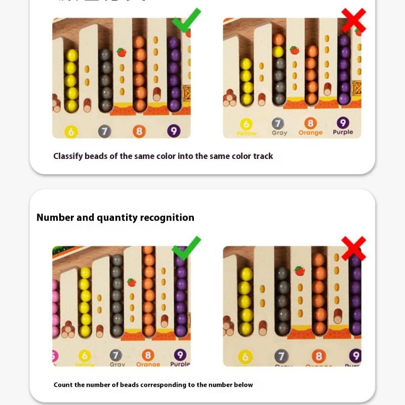 1 Set Color Matching Montessori Toy Magnetic Color And Number Maze Learning Education Toys Concentration Training For Child Gift