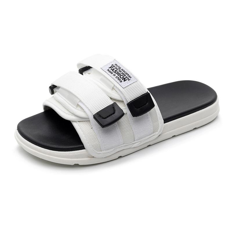 Herren Outdoor Hausschuhe Indoor Freizeit Hausschuhe Weiche Sohle Klettverschluss Hausschuhe Modische Strand Sommer Sandalen Zehentrenner