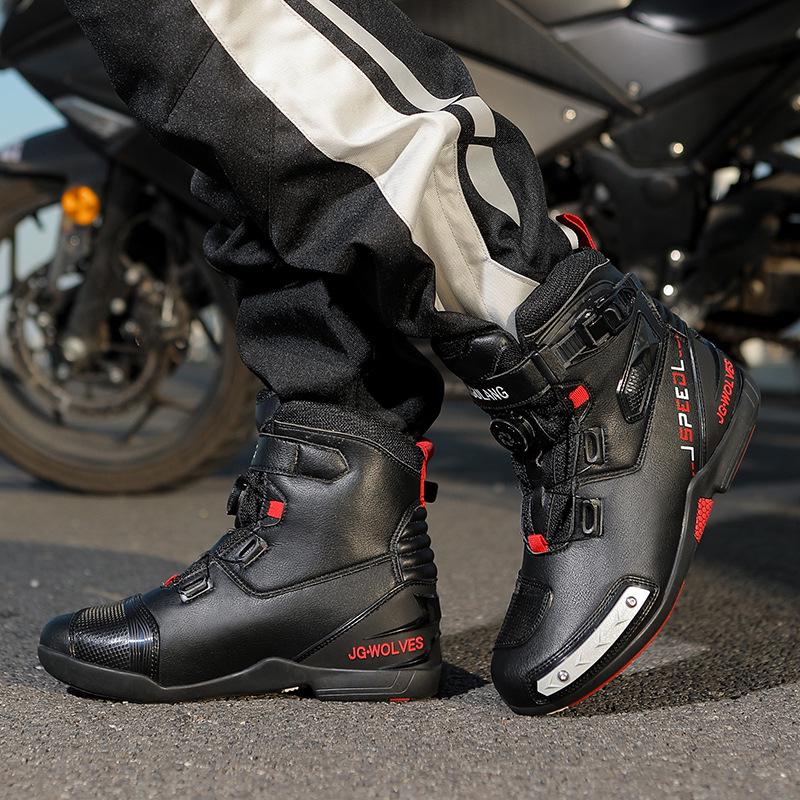 Breathable Non-Slip Motorcycle Riding Boots - Large Size Touring & Racing Protective Shoes