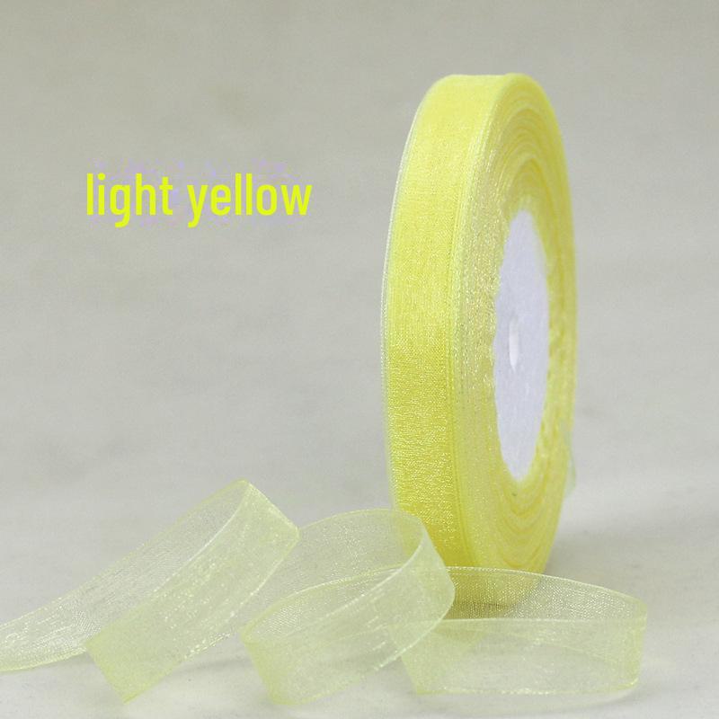 Snow Yarn Ribbon – 1.2cm Decorative Bow for Gift Boxes, Festivals & DIY, 45m