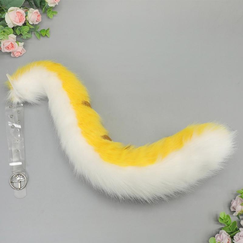 2Pcs Tigers Cats Wolf Foxes Tail Ears Headband Set Halloween Christmas Fancy-Party Costume Toy for Woman Men Cosplay