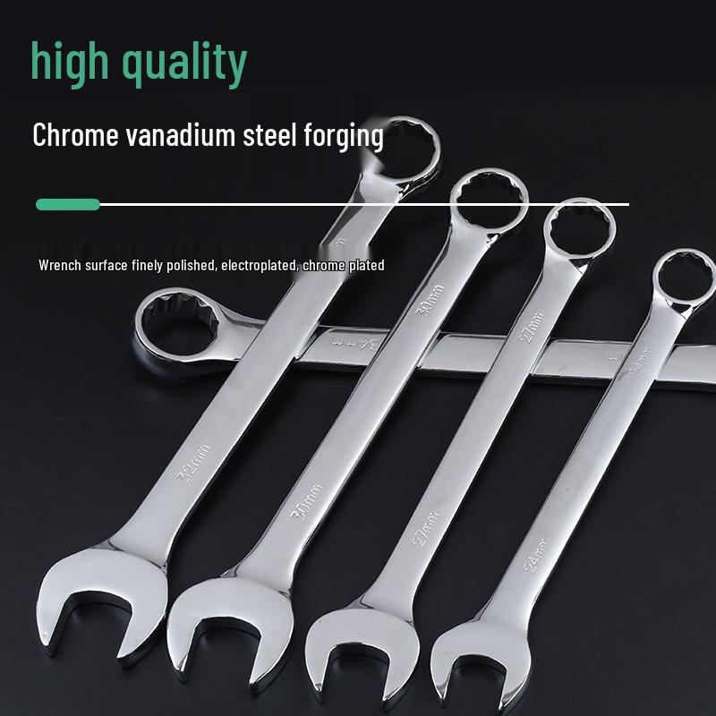 Multi-Spec Open-Box Wrench Set for Automotive and Machine Repair—Mirror Finish, Large Star Wrenches