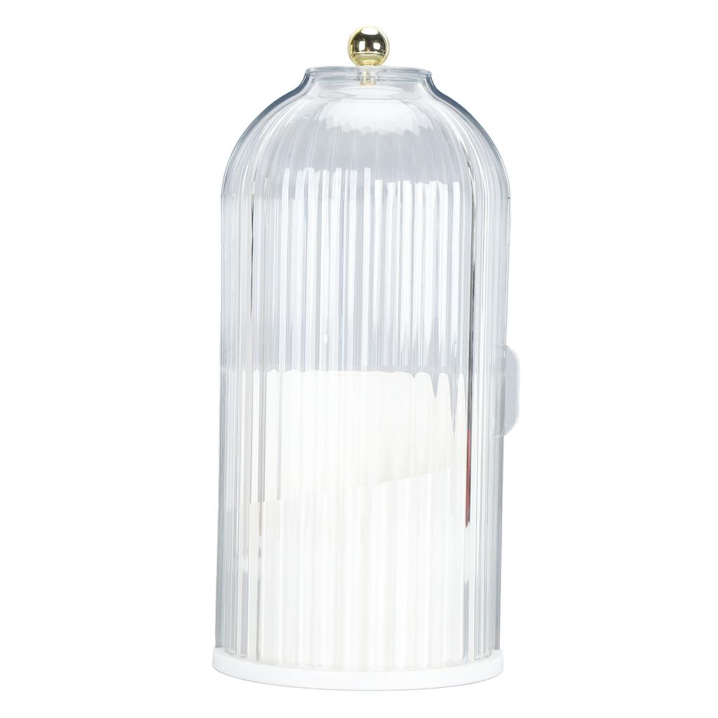 Makeup Brush Holder with Lid Clear Dustproof 360 Degree Rotating Makeup Brush Holder Organizer for