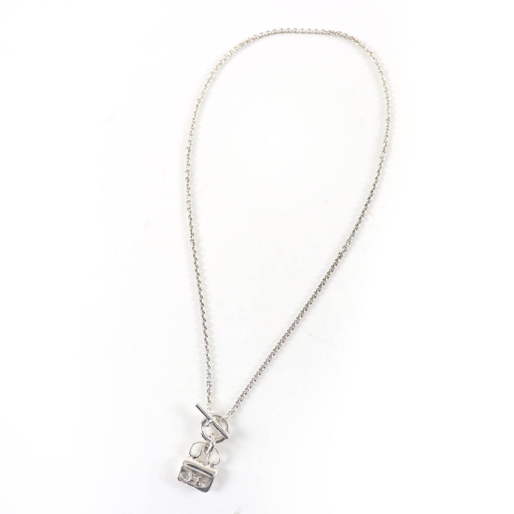 Great HERMES Necklace Amulet Constance Pendant Silver 925 Women Used